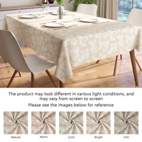 Cotton chambray Beige Table Cloth (Pack of 1)