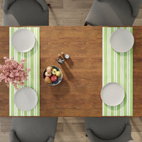 RC Yarn-Dyed Franca Lime Stripes Table Runner (Pack of 1)