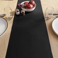 PVC Leather Black Table Runner (Pack of 1)