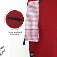 Cotton Red Apron (Pack of 1)