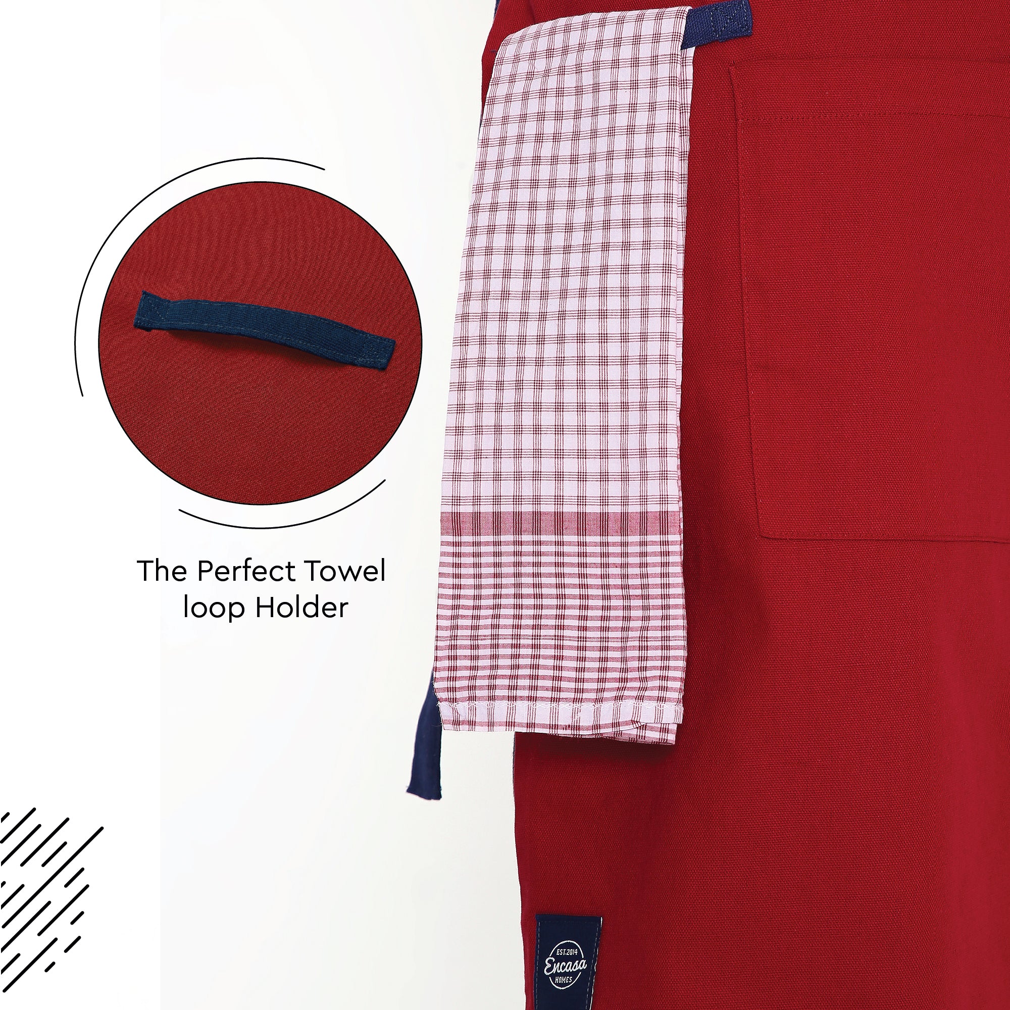 Cotton Red Apron (Pack of 1)