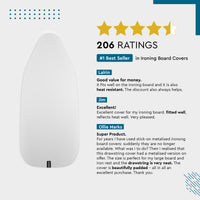 20s Sheeting - Silver Premium Ironing Board Cover (Pack of 1)