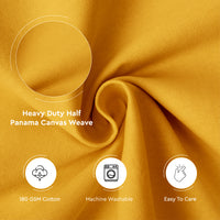 Mercerised Cotton Canvas Fabric, 100x150 cm Wide | Sold by the Metre, Cut to Length | Fabric For Cushions, Sofa Covers, Light Upholstery, Embroidery, Dress Material