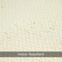 Polyester ZZ Cream Shower Curtain (Pack of 1)