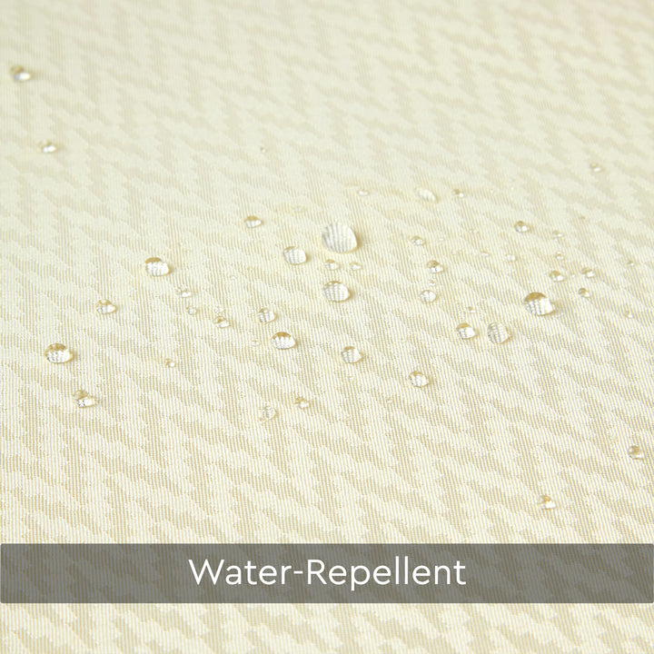 Polyester ZZ Cream Shower Curtain (Pack of 1)