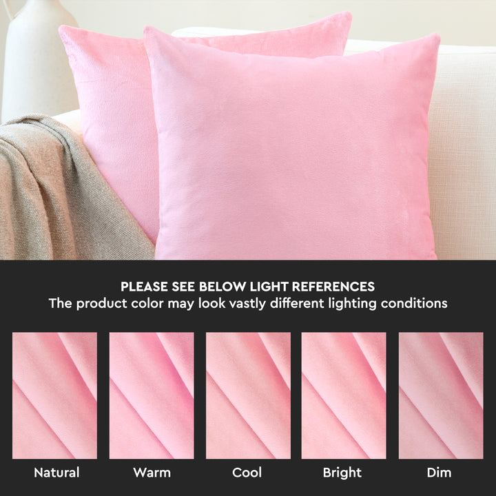 Velvet Light Pink Cushion Cover (Pack of 2)
