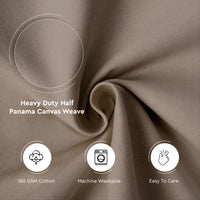 Mercerised Cotton Canvas Fabric, 100x150 cm Wide | Sold by the Metre, Cut to Length | Fabric For Cushions, Sofa Covers, Light Upholstery, Embroidery, Dress Material