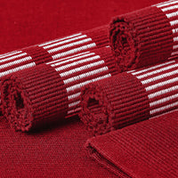 Cotton Ladder Red Placemat (Pack of 6)