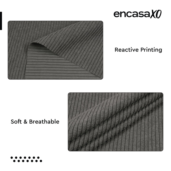 Corduroy Fabric by the Meter, 59" Wide Premium 238 GSM Polyester Upholstery & Sewing Material, Soft Ribbed Fabric for Sofa/Cushion Covers, Trousers, Curtains & DIY Crafts