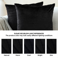 Velvet Black Cushion Cover