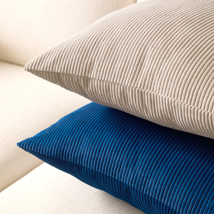 Corduroy Light Grey Cushion Cover