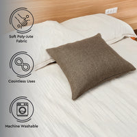 Jute Cherry Coffee Cushion Cover (Pack of 2)