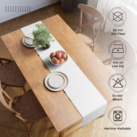 Spun Polyester White Table Runner (Pack of 1)