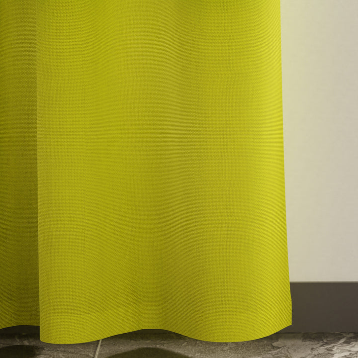Canvas Lime Green Curtain (Pack of 1)