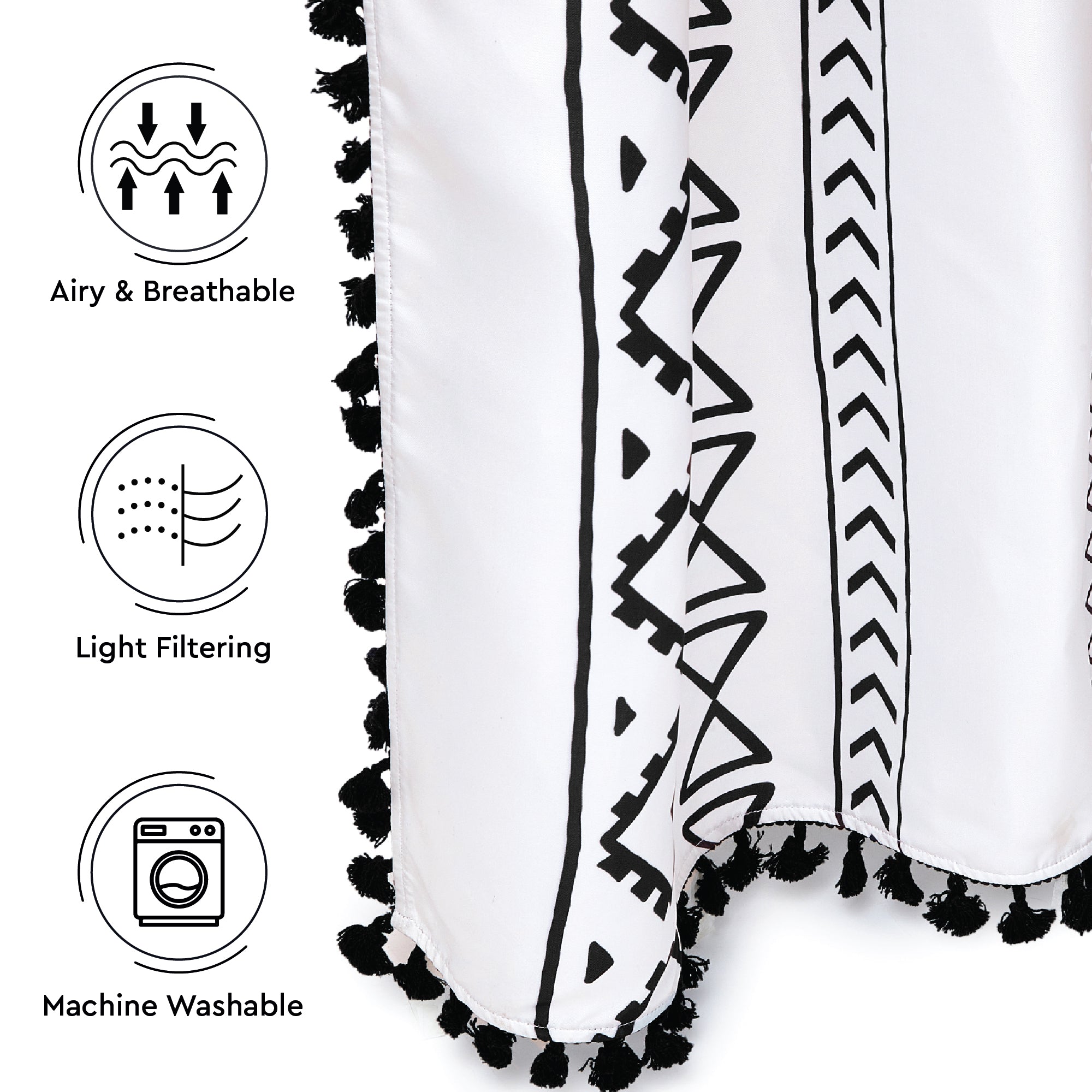 Polyester Boho Panel Curtain (Pack of 2)