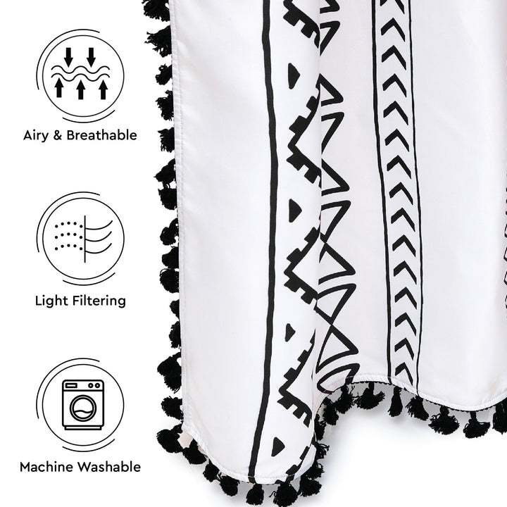 Polyester Boho Panel Curtain (Pack of 2)