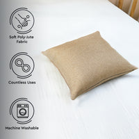 Jute Cherry Fawn Cushion Cover (Pack of 2)