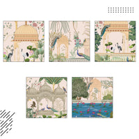 Polyester Mughal-03 Cushion Cover (Pack of 5)