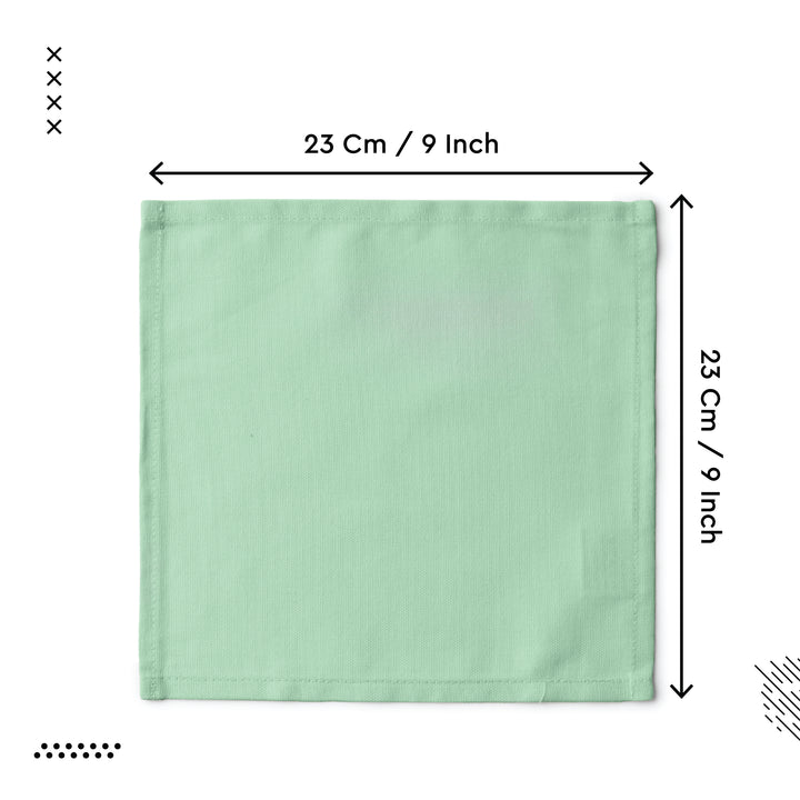 Cotton Mint Green Table Napkins (Pack of 12)