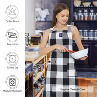 Cotton Buffalo Black Checks Apron (Pack of 1)