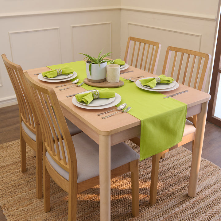 Cotton Lime Green Table Napkins (Pack of 4)