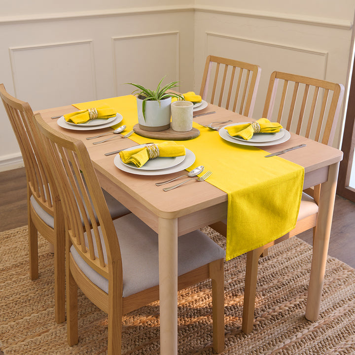 Cotton Sunbeam Yellow Table Napkins (Pack of 6)