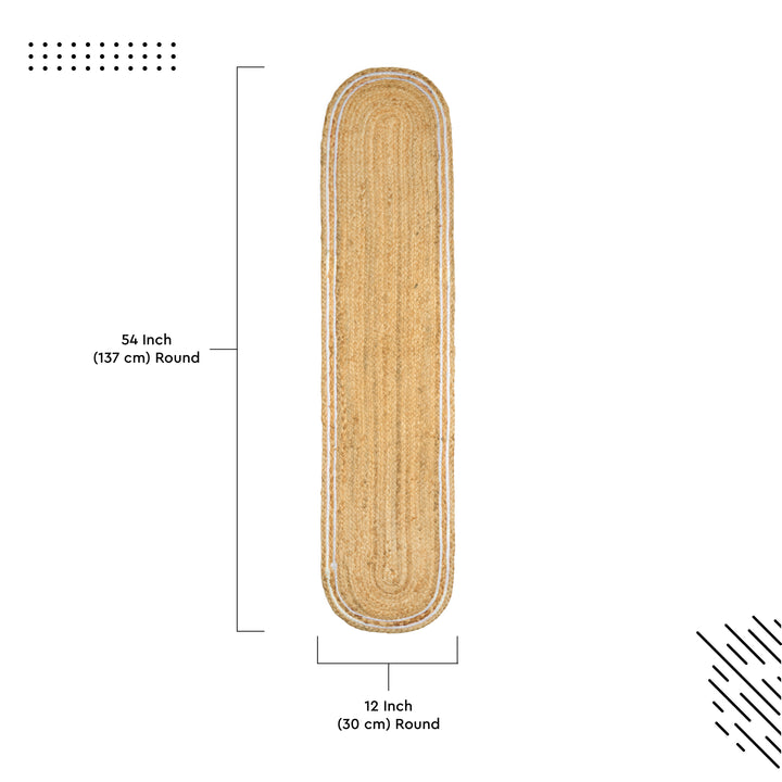 Jute Off White & Jute Natural Bleach Table Runner