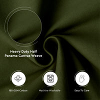 Mercerised Cotton Canvas Fabric, 100x150 cm Wide | Sold by the Metre, Cut to Length | Fabric For Cushions, Sofa Covers, Light Upholstery, Embroidery, Dress Material
