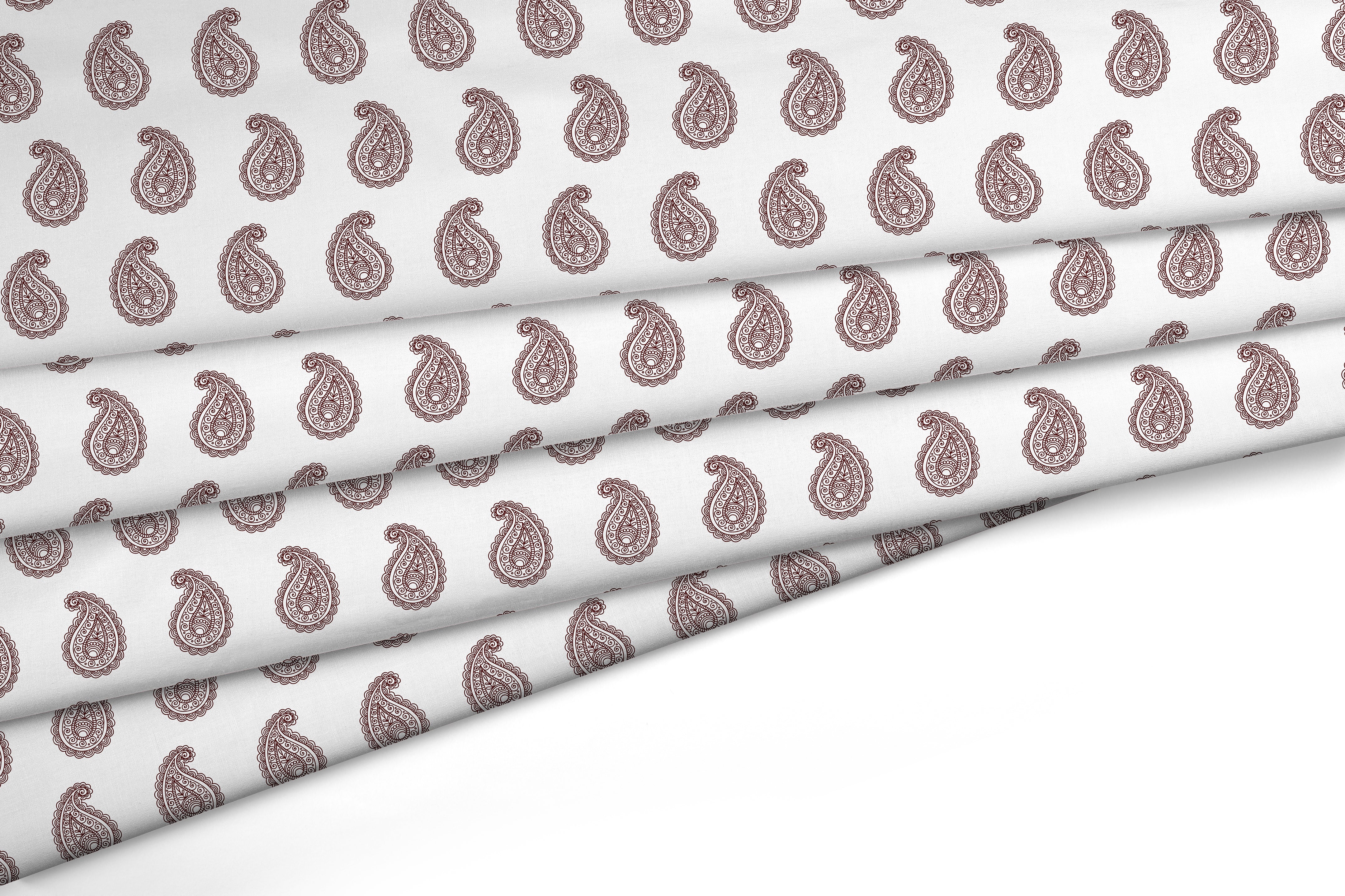 Polyester Printed Paisleys Fabric (Pack of 1)