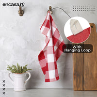 Cotton Buffalo Red Checks Kitchen Towel (Pack of 4)