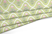 Printed Satin Fabric by Meter | Wide - 58 Inch Width (147 cm) | Soft Polyester Cloth for Curtains, Cushion Covers, Dresses, Kurtis, Crafts, Craft Sewing & Home Decor