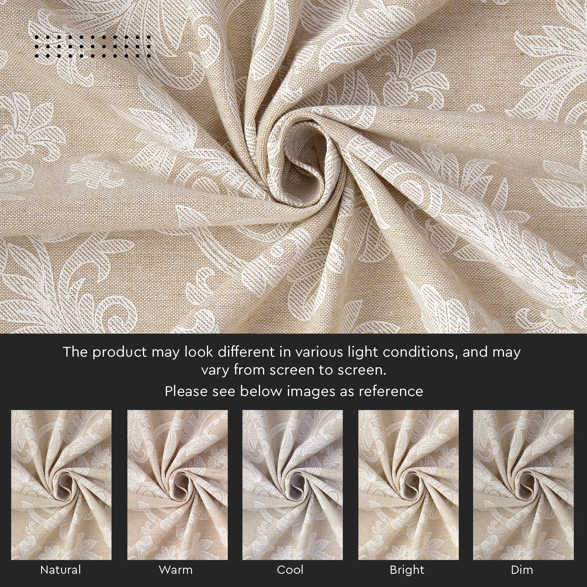 Cotton Beige Table Runner (Pack of 1)