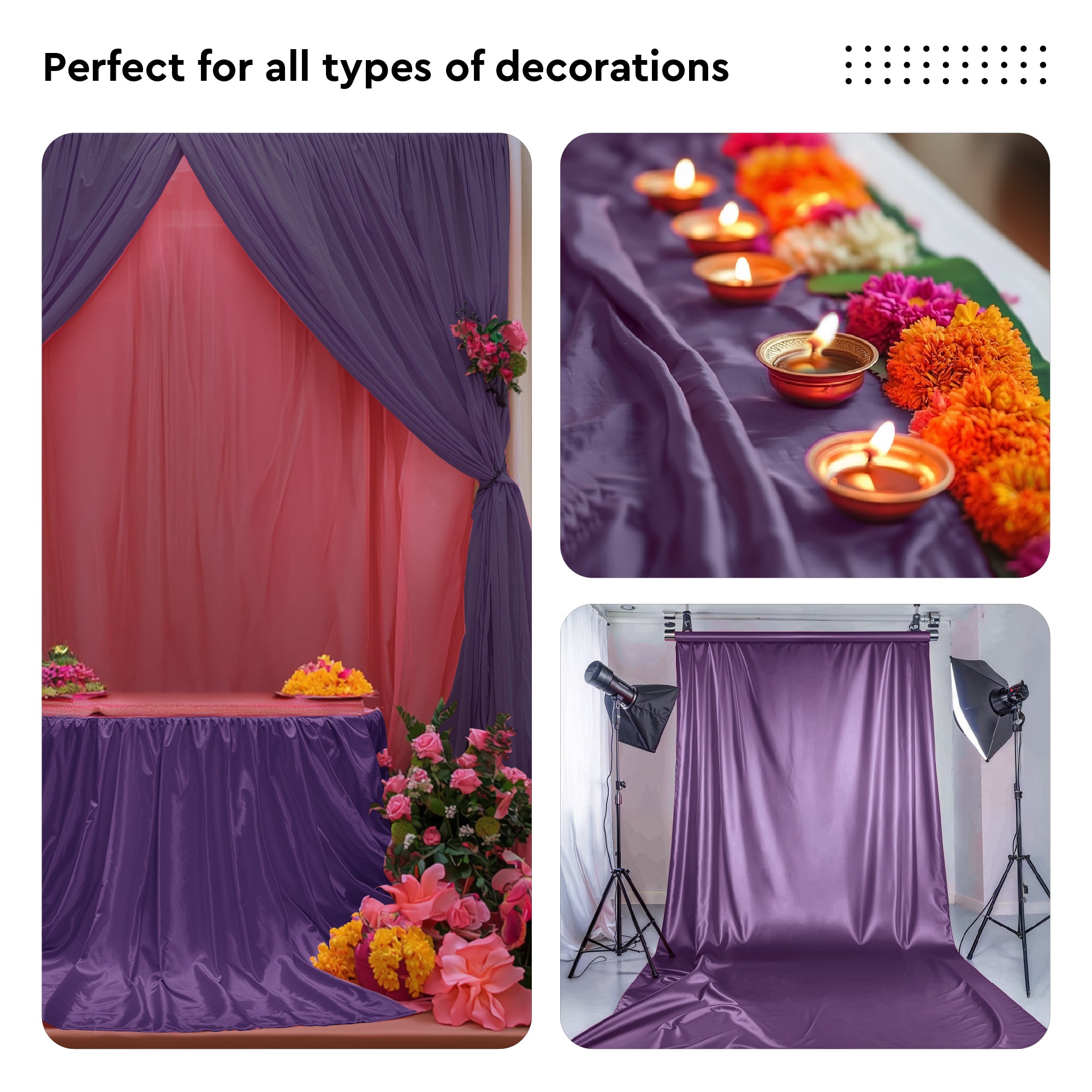 Silky Satin Fabric Material By Meter | 110 Cm Width, Silk & Shiny Fabrics | Fabric For Scrunchies, Dress, Pillowcases, Pajamas, Evening Dress, DIY