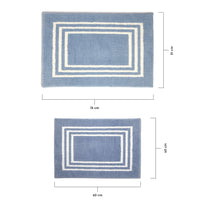 Microfibre Blue Bathmat (Pack of 1)