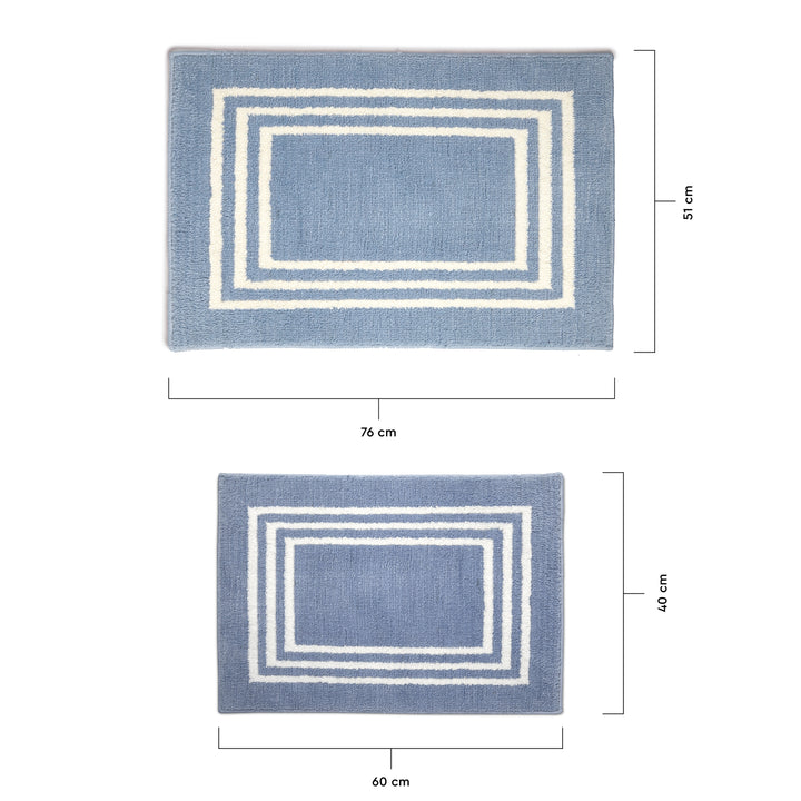 Microfibre Blue Bathmat (Pack of 1)