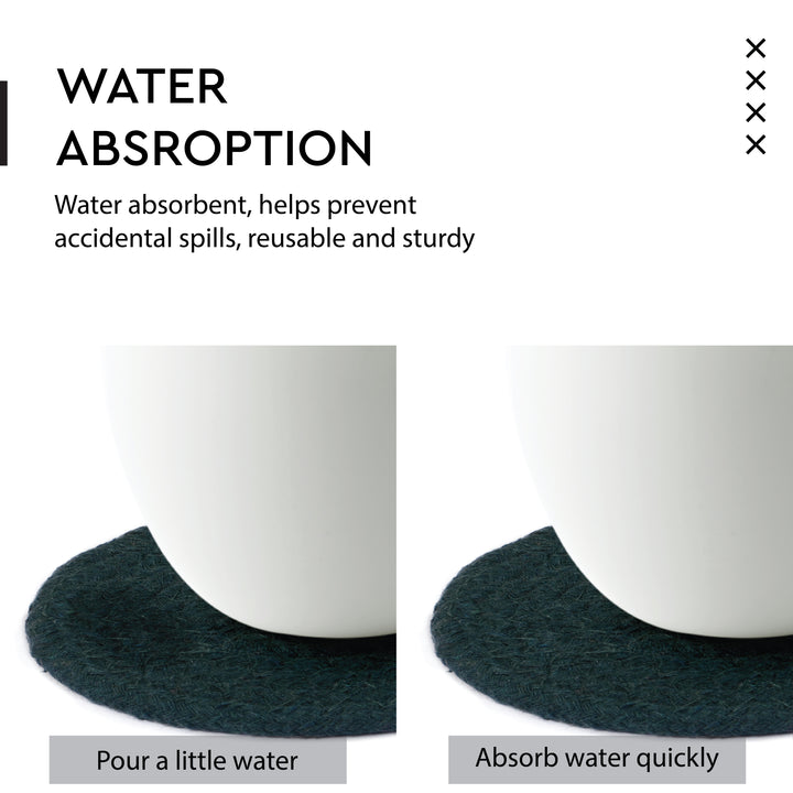 Cotton Dark Green Coaster