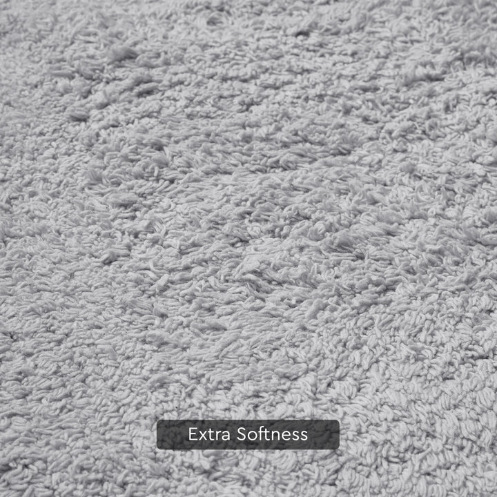 Cotton Grey Bathmat (Pack of 2)