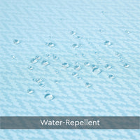 Polyester ZZ Light Blue Shower Curtain (Pack of 1)