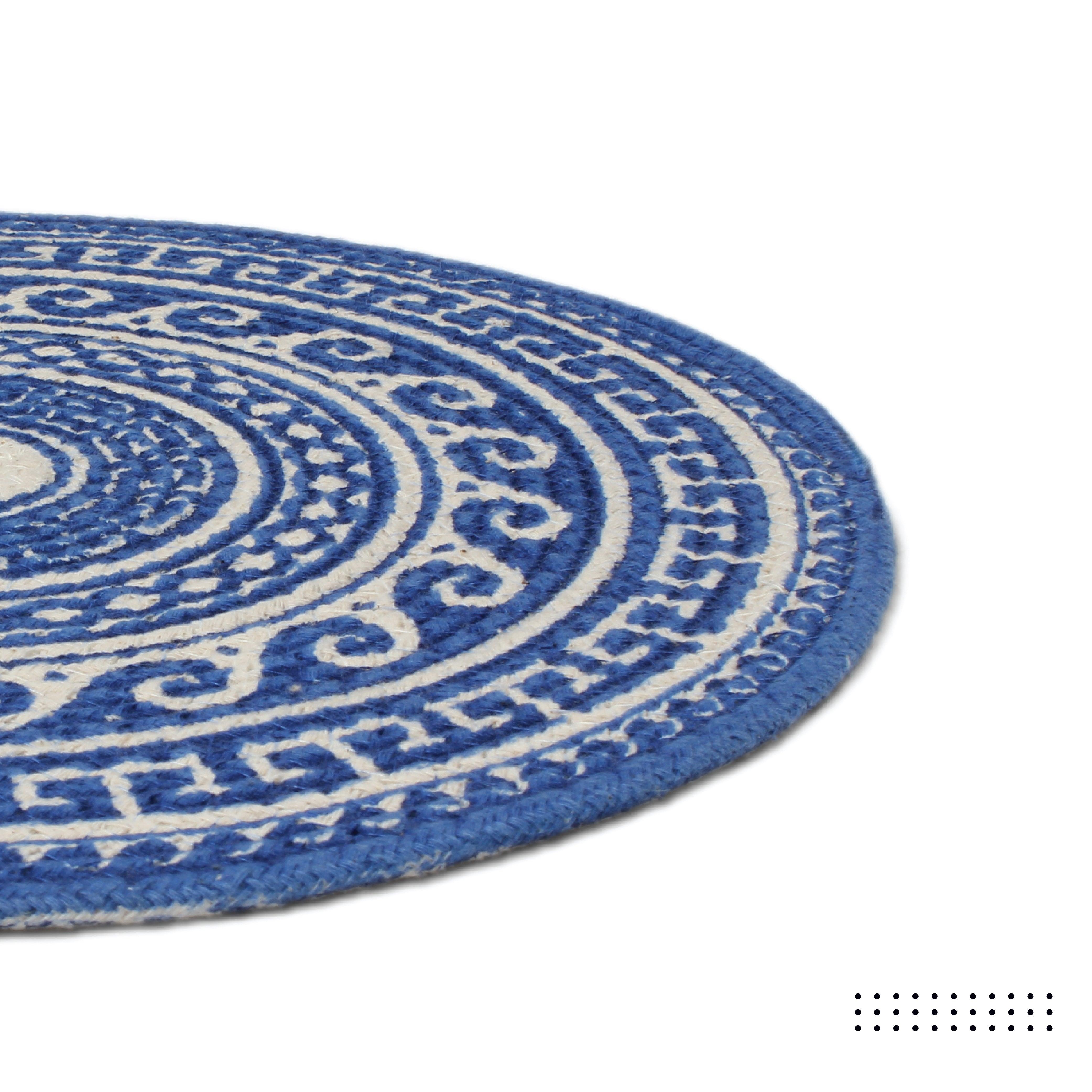Cotton Blue Mandala Print Placemat (Pack of 2)