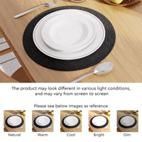 Cotton Black Placemat (Pack of 6)