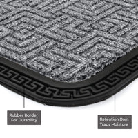 Polypropylene Main Door Entrance Mats Welcome Mat with Rubber Border | Anti Slip Rubber Backing | Ideal for Home, Outdoor, Balcony, Office | Pack of 1
