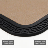 Polypropylene Main Door Entrance Mats Welcome Mat with Rubber Border | Anti Slip Rubber Backing | Ideal for Home, Outdoor, Balcony, Office | Pack of 1