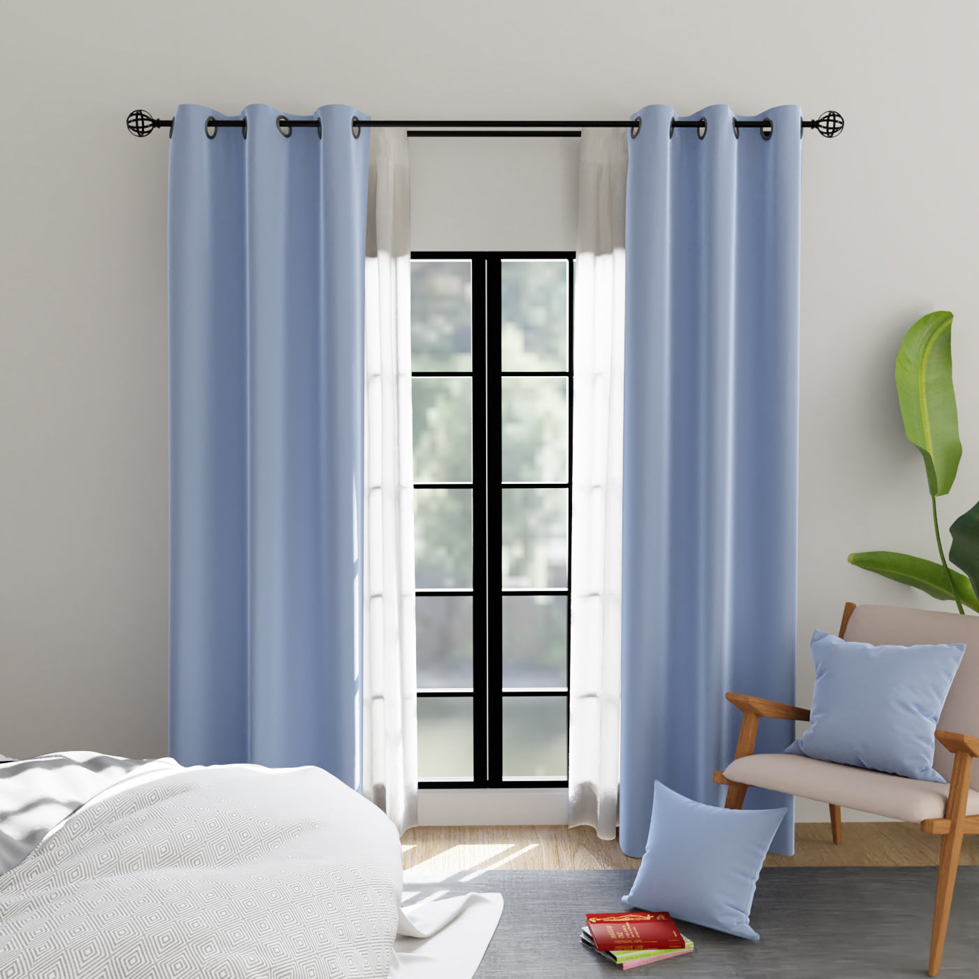 Blackout Polyester Fabric for Curtains - By the Meter - Perfect for use as Door Curtains, Window Panel Drapes for Bedrooms, Blackout Blinds