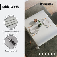 Polyester Grey Table Cloth (Pack of 1)
