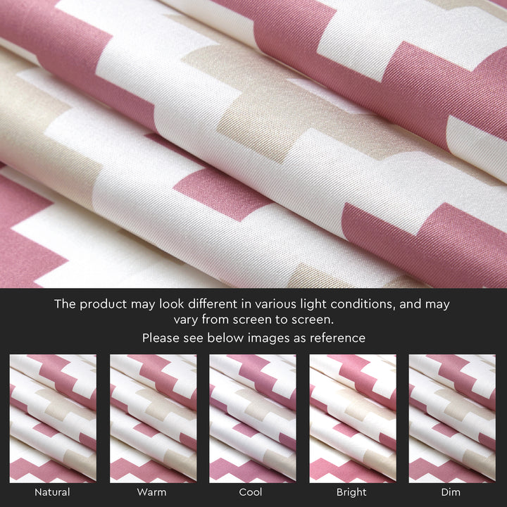 Polyester Chevron Brown Curtain (Pack of 2)