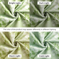 Blackout Polyester L2 Green Curtain (Pack of 2)
