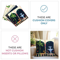 Polyester Mughal-01 Cushion Cover (Pack of 5)