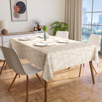 Cotton chambray Beige Table Cloth (Pack of 1)