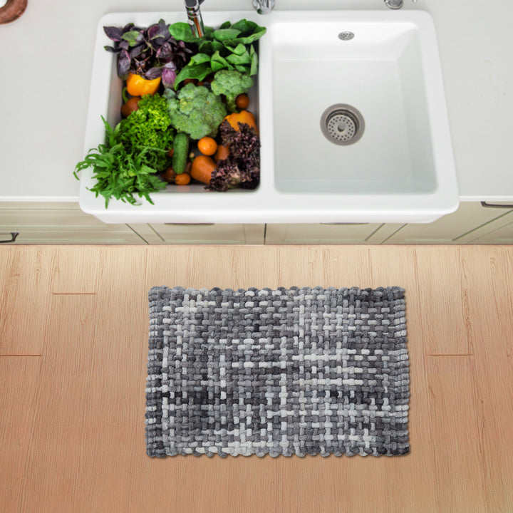 Cotton Grey Bathmat (Pack of 1)