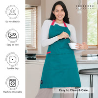 Cotton Azul Blue Apron (Pack of 1)